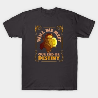 DnD cat will we meet our end or destiny Its Thursday night Dungeons and Dragons funny T-Shirt